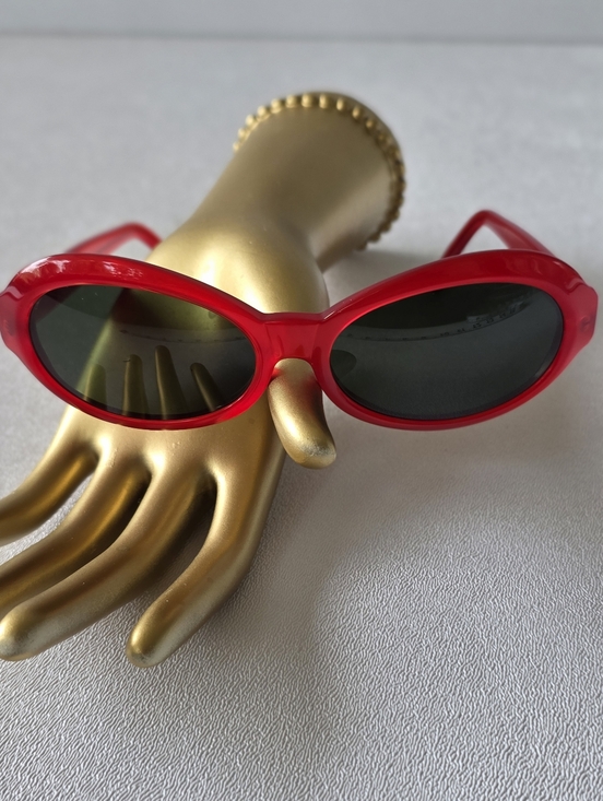 Lafont Accessories - Rare Lafont Paris Lugano Red Oval Sunglasses Vintage French Designer Acetate
